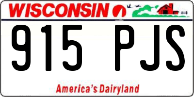 WI license plate 915PJS