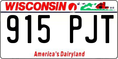 WI license plate 915PJT