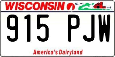 WI license plate 915PJW