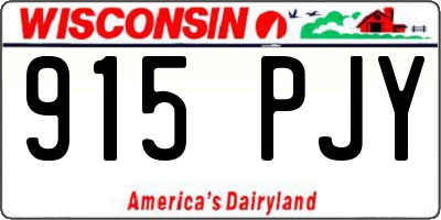 WI license plate 915PJY