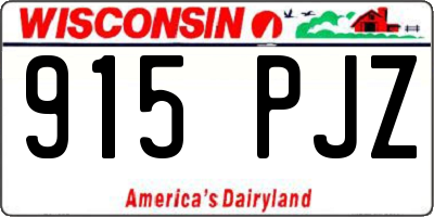 WI license plate 915PJZ