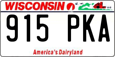 WI license plate 915PKA