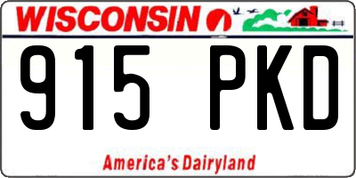 WI license plate 915PKD