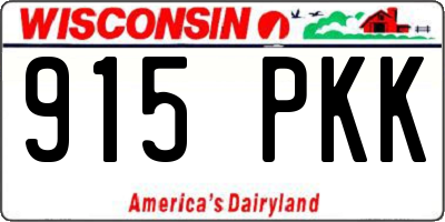 WI license plate 915PKK