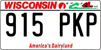 WI license plate 915PKP