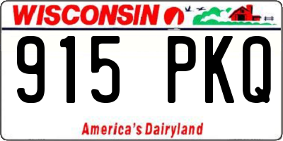 WI license plate 915PKQ