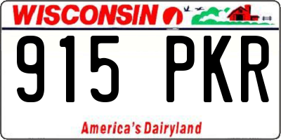 WI license plate 915PKR