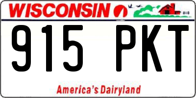 WI license plate 915PKT