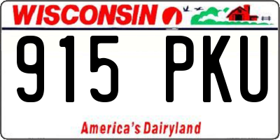 WI license plate 915PKU