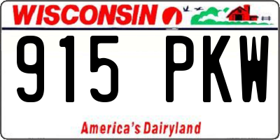 WI license plate 915PKW