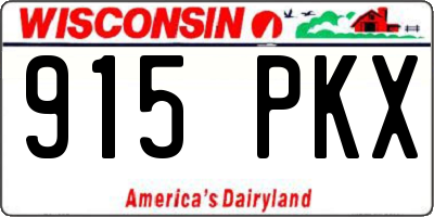 WI license plate 915PKX