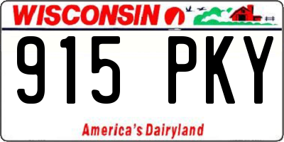 WI license plate 915PKY