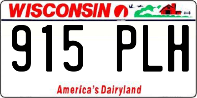 WI license plate 915PLH