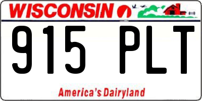 WI license plate 915PLT
