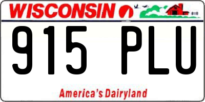 WI license plate 915PLU