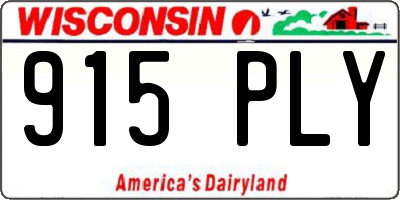 WI license plate 915PLY