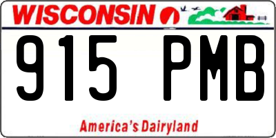 WI license plate 915PMB