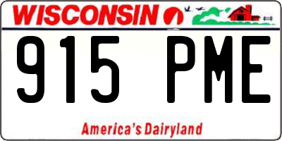 WI license plate 915PME