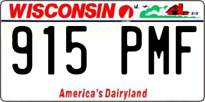 WI license plate 915PMF