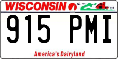 WI license plate 915PMI