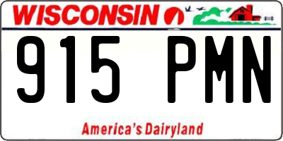 WI license plate 915PMN