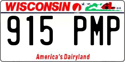 WI license plate 915PMP