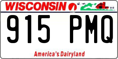 WI license plate 915PMQ