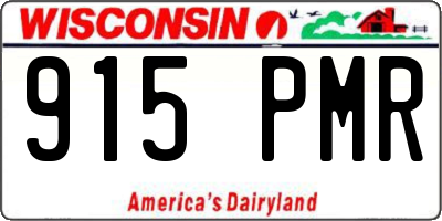 WI license plate 915PMR