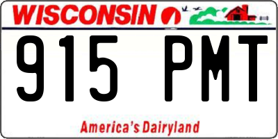 WI license plate 915PMT