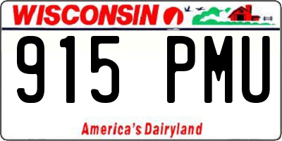 WI license plate 915PMU
