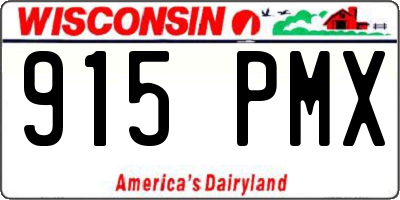 WI license plate 915PMX