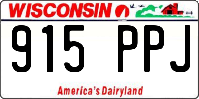 WI license plate 915PPJ