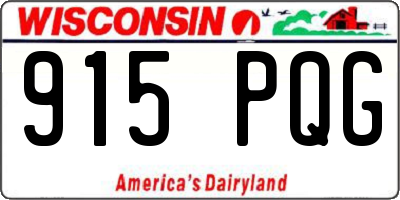 WI license plate 915PQG
