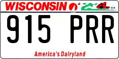 WI license plate 915PRR