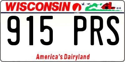 WI license plate 915PRS