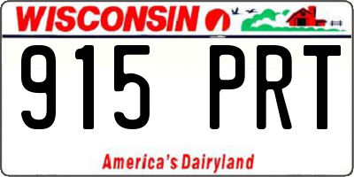 WI license plate 915PRT