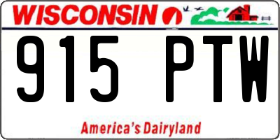 WI license plate 915PTW
