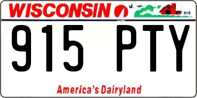 WI license plate 915PTY