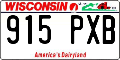 WI license plate 915PXB