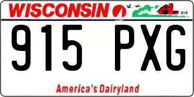 WI license plate 915PXG