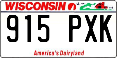 WI license plate 915PXK
