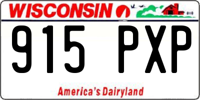 WI license plate 915PXP