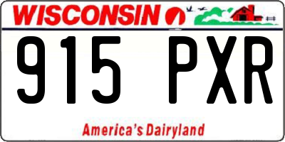 WI license plate 915PXR