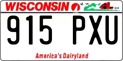 WI license plate 915PXU