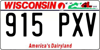 WI license plate 915PXV