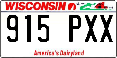 WI license plate 915PXX