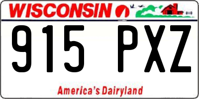 WI license plate 915PXZ