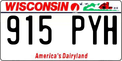 WI license plate 915PYH