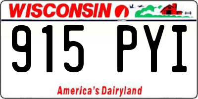 WI license plate 915PYI