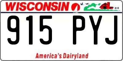 WI license plate 915PYJ